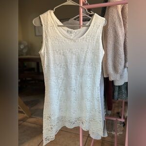 Shannon Ford Lace Sleeveless Tunic - Cream